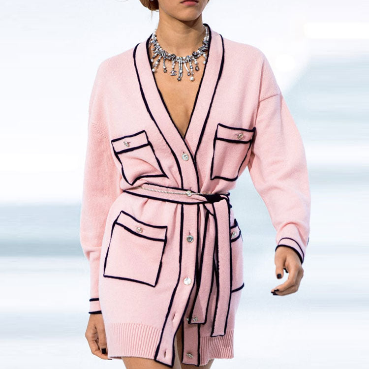 CHANEL SS21 Long-Sleeved Dresses Women's Pink