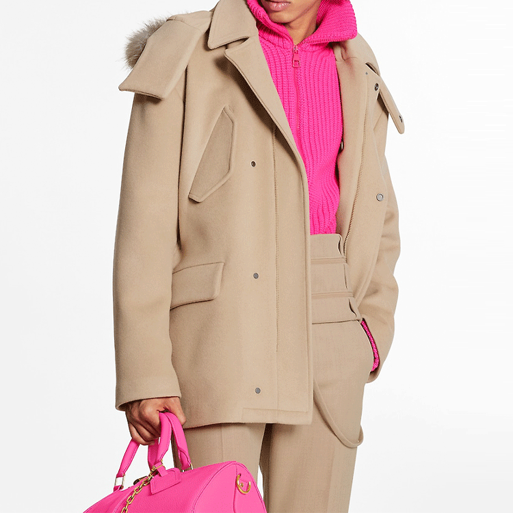LOUIS VUITTON New Quarterly Products Of LV Parka Coats Men Khaki