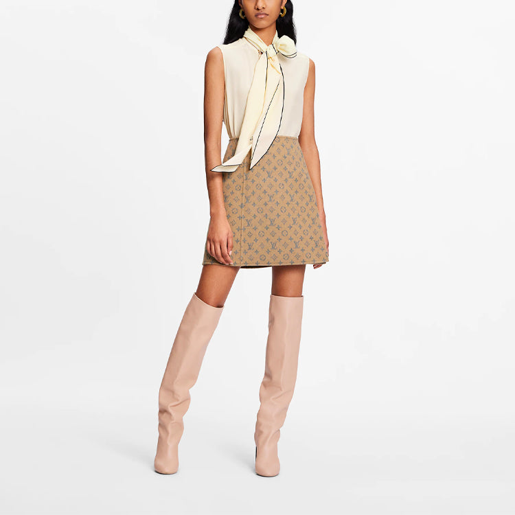 LOUIS VUITTON New Quarterly Products Of LV Casual Short Skirts Women's Khaki