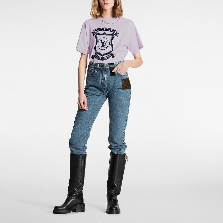 LOUIS VUITTON New Quarterly Products Of LV T-Shirts Women's Light Pink Red