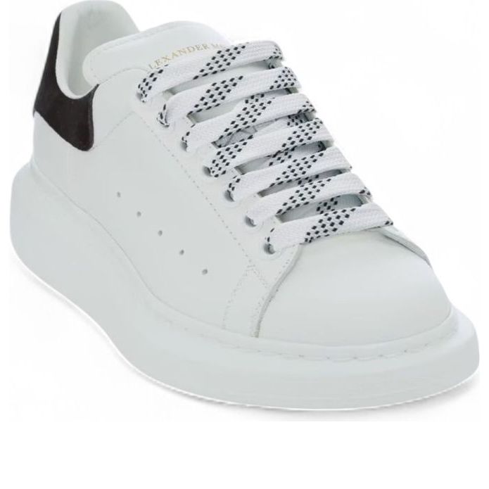 (WMNS) Alexander McQueen Oversized Sneaker 'White Black' 2024 553770-WIEF1-9061