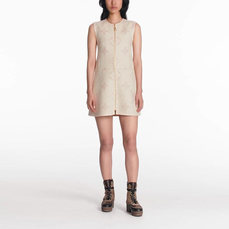 LOUIS VUITTON Sleeveless Dress Women's Beige