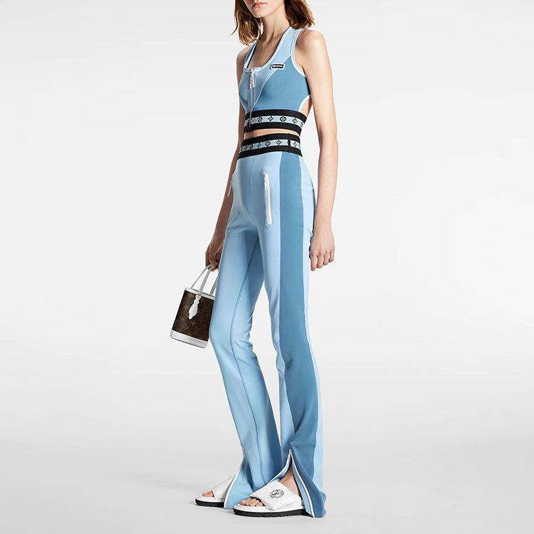 LOUIS VUITTON New Quarterly Products Of LV Casual Pants Women's Blue