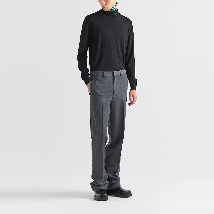 PRADA Jacquard Collar Turtlenck Sweater