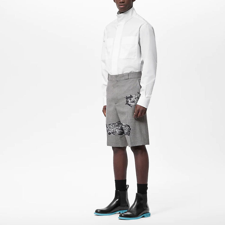 LOUIS VUITTON New Quarterly Products Of LV Casual Shorts Men Gray