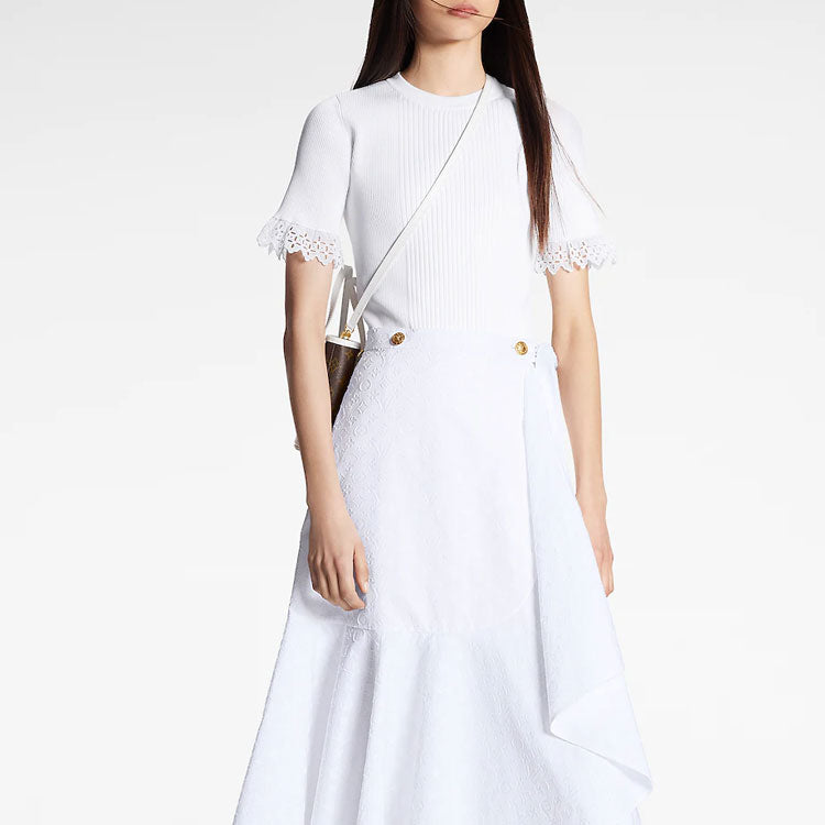 LOUIS VUITTON Summer Stardust SS22 Casual Long Skirt Women's White