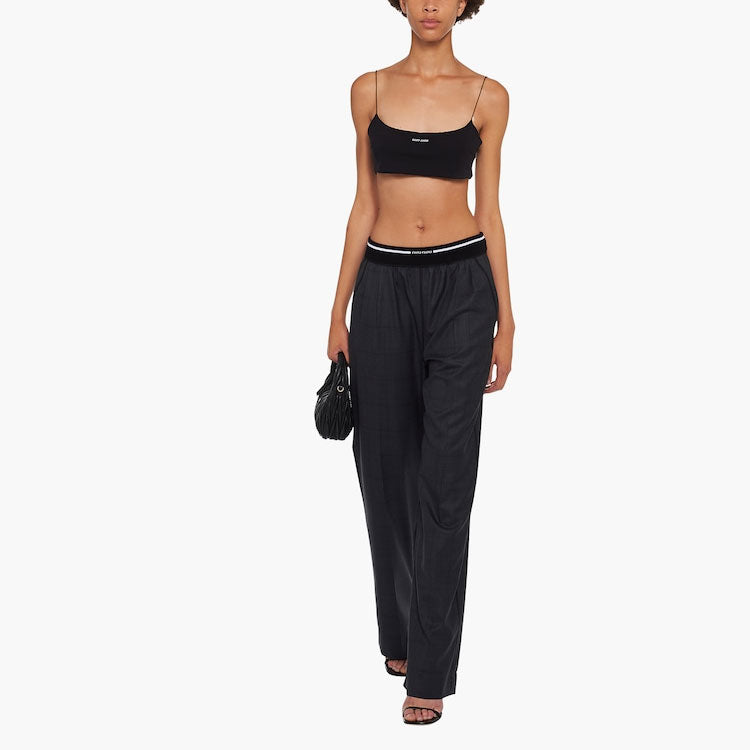 MIU MIU Glen Plaid check Trousers