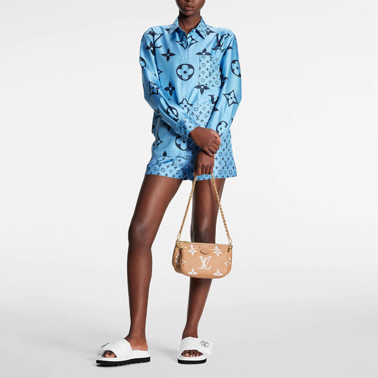 LOUIS VUITTON New Quarterly Products Of LV Shirts Women's Blue