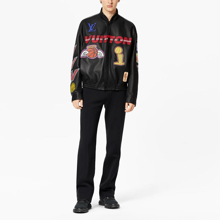 LOUIS VUITTON X Nba Logos Leather Hero Jacket