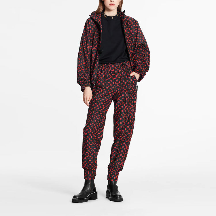 LOUIS VUITTON New Quarterly Products Of LV Knitted Sweatpants Women's Red