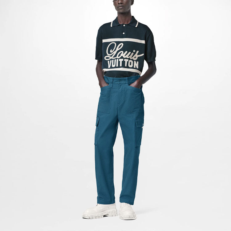 LOUIS VUITTON FW22 Polo Shirt Men's Blue