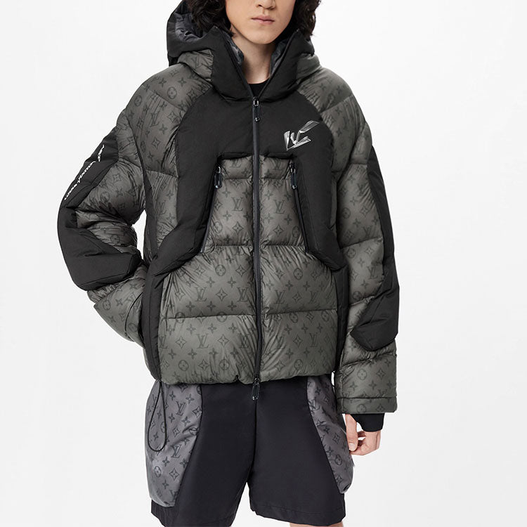 LOUIS VUITTON Down Jacket Winter Men's Gray