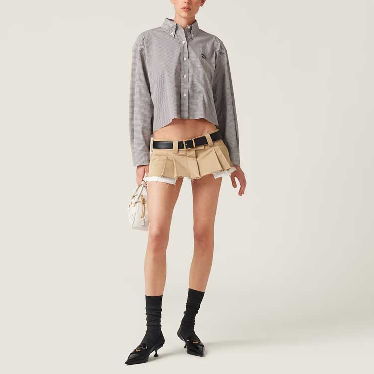 MIU MIU Checked Button-Up Shirt