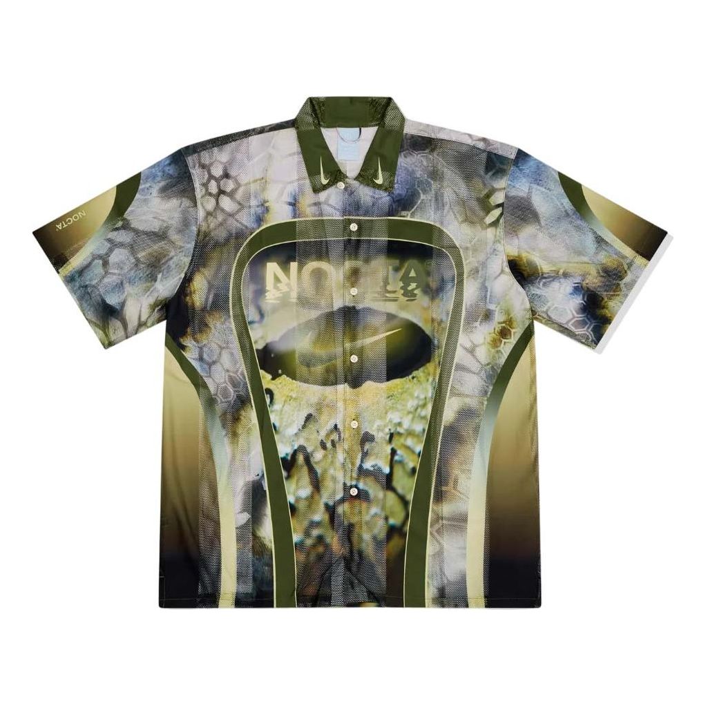 Nike x NOCTA Opal Button-Down Short Sleeve Shirt 'Pilgrim Oil Green' FV1939-378
