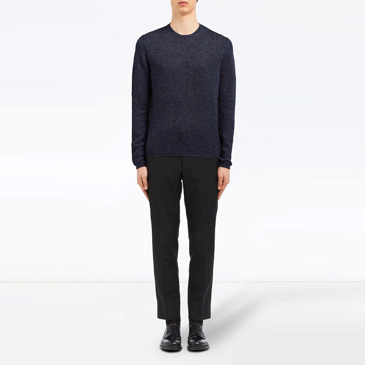 PRADA Cashmere Sweaters Men Navy Blue