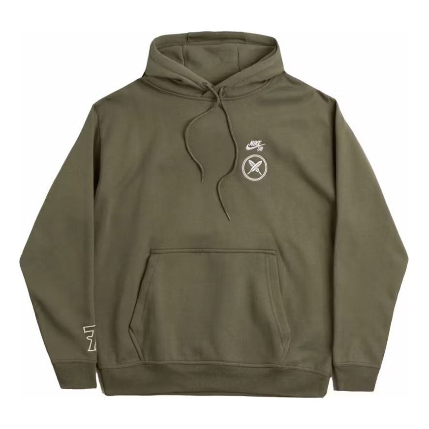 Nike SB x Yuto Graphic Fleece Pullover Hoodie 'Medium Olive' FN0551-222