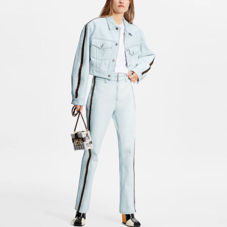 LOUIS VUITTON Denim Jacket Women's Blue