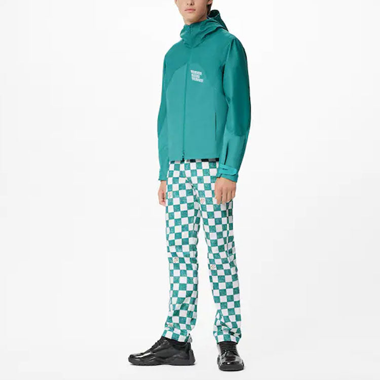 LOUIS VUITTON FW21 Leather Jacket Men's Green