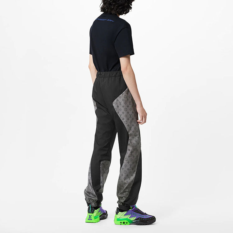 LOUIS VUITTON Knitted Sports Pants Men's Black