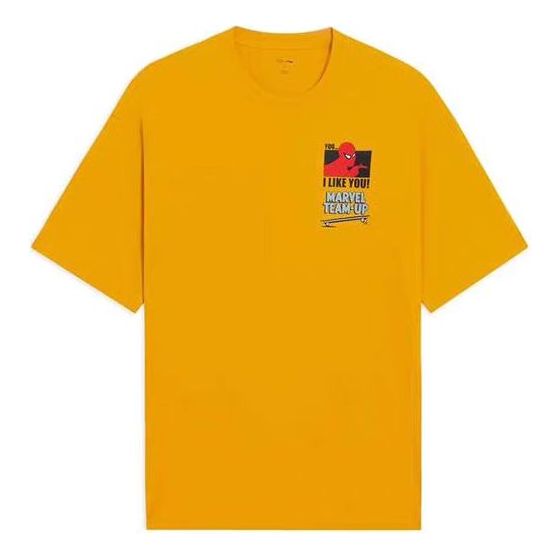 Li-Ning x MARVEL Spider Man Graphic T-shirt 'Yellow' AHSSB89-2