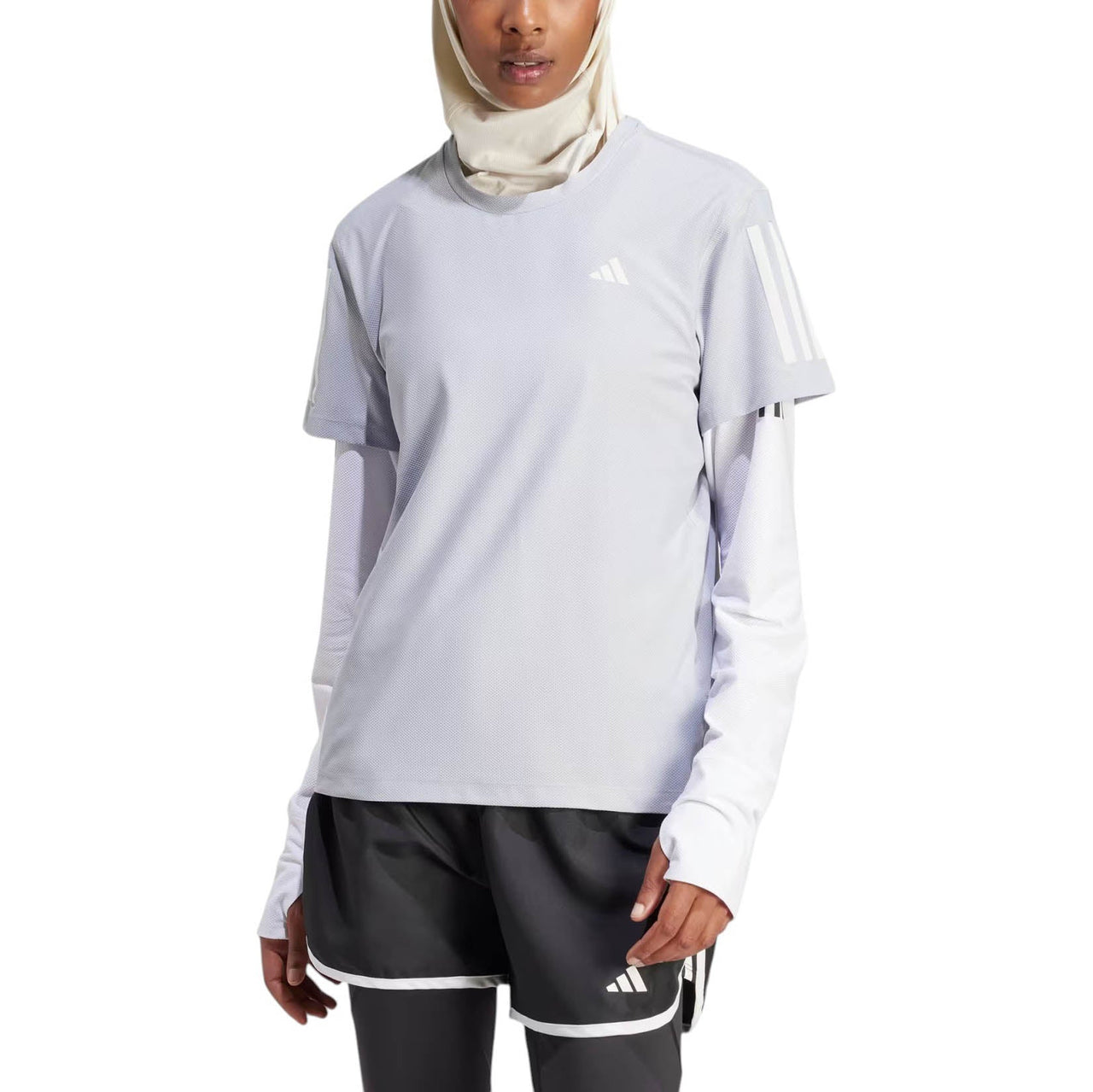 (WMNS) adidas Own The Run T-shirt 'Halo Silver' IP2041