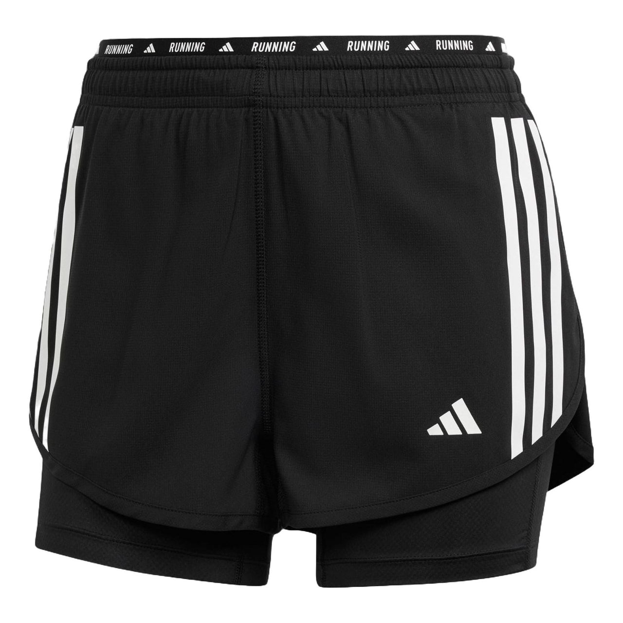 (WMNS) adidas Own the Run 3-Stripes 2-in-1 Shorts Asia Sizing 'Black' IN1445