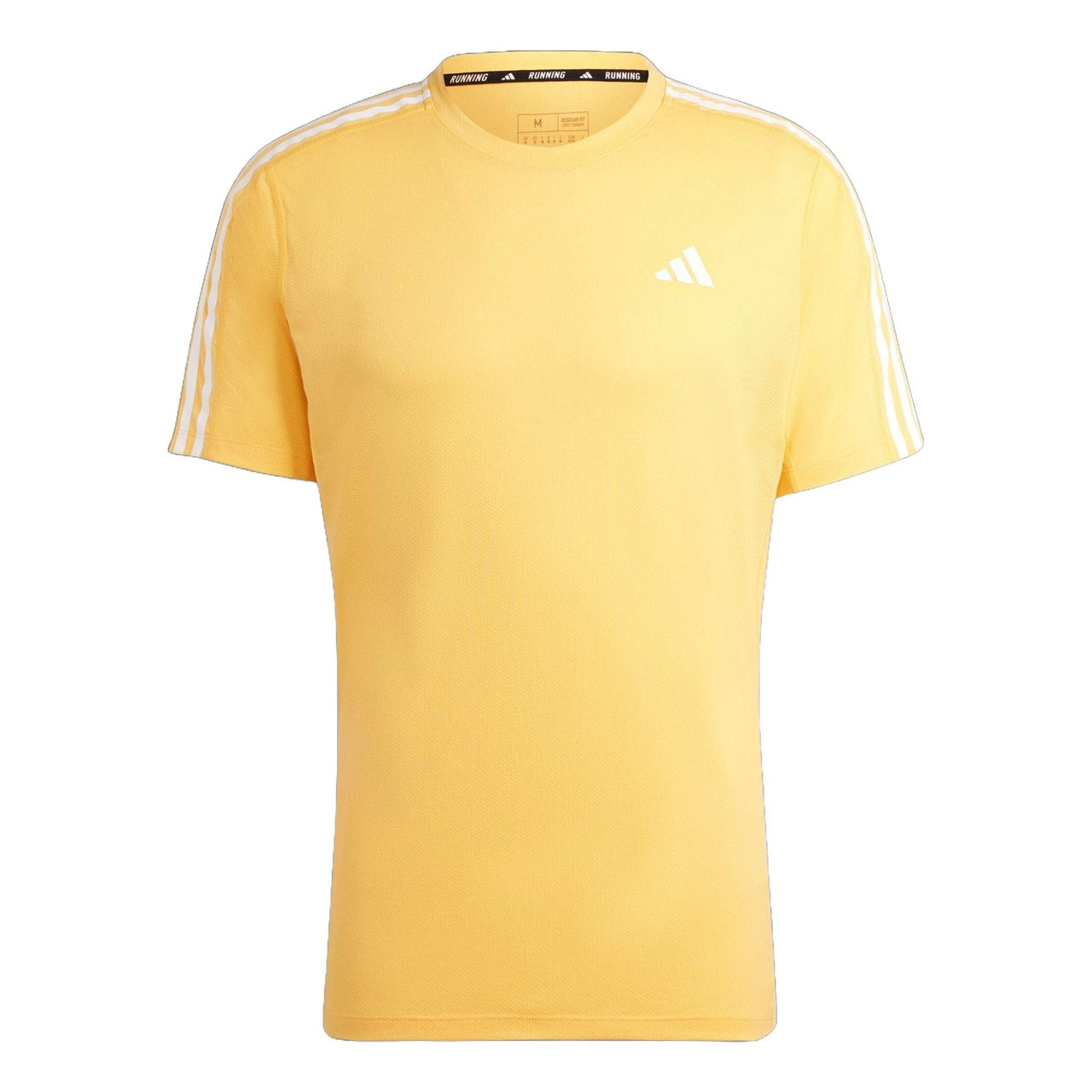 adidas Own the Run 3-Stripes T-shirt Asia Sizing 'Yellow' IK4990