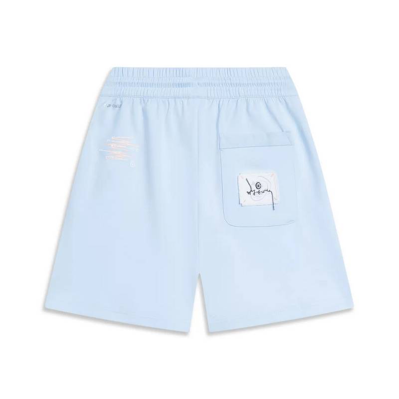 Li-Ning x Salventius Way Of Wade Graphic Shorts 'Light Blue' AKST323-3