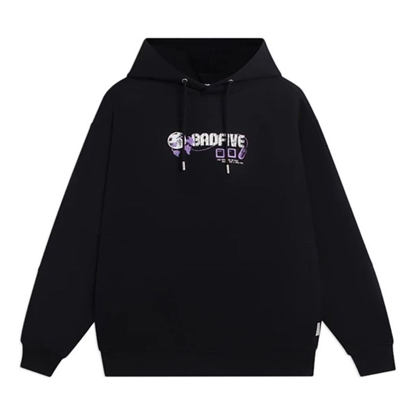 Li-Ning BadFive Hoops Graphic Hoodie 'Black' AWDSD37-4