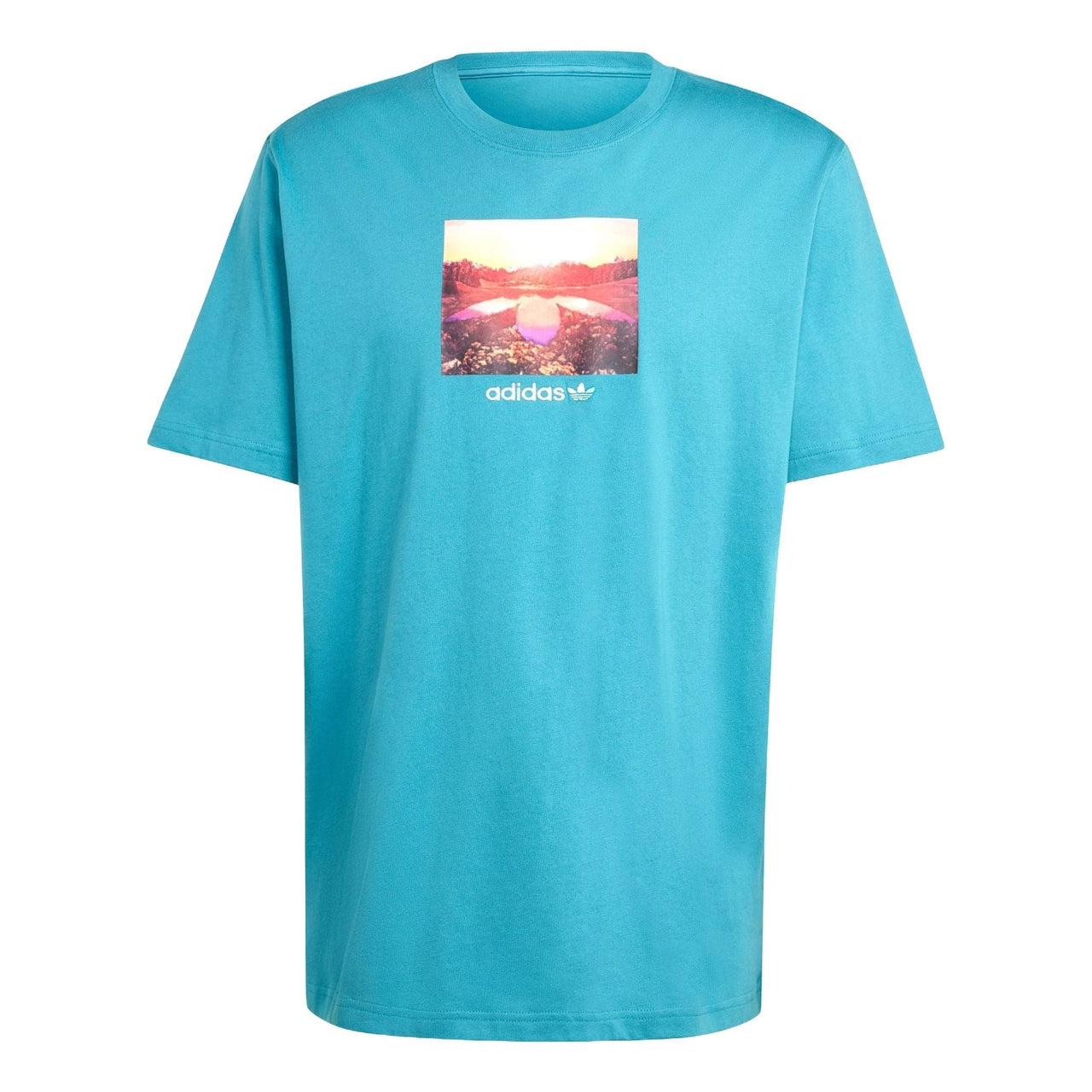 adidas Sunset Graphic T-shirt Asia Sizing 'Teal' JF2856