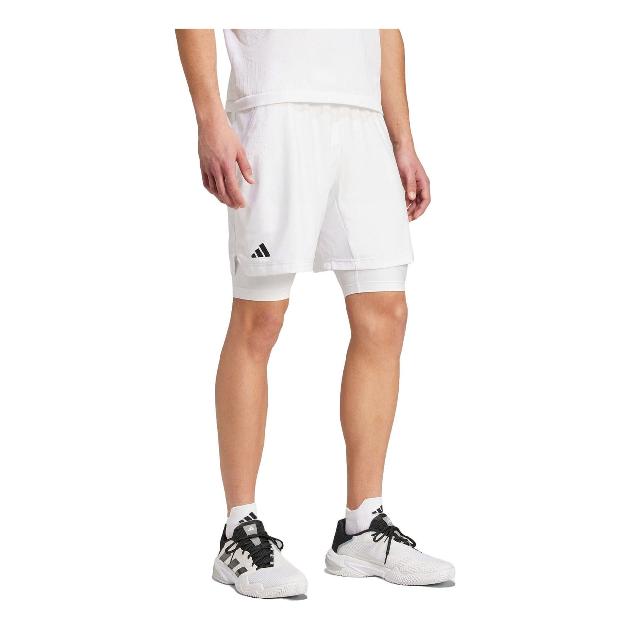 adidas Tennis Pro AEROREADY Shorts and Inner Shorts Set 'White' IS8097