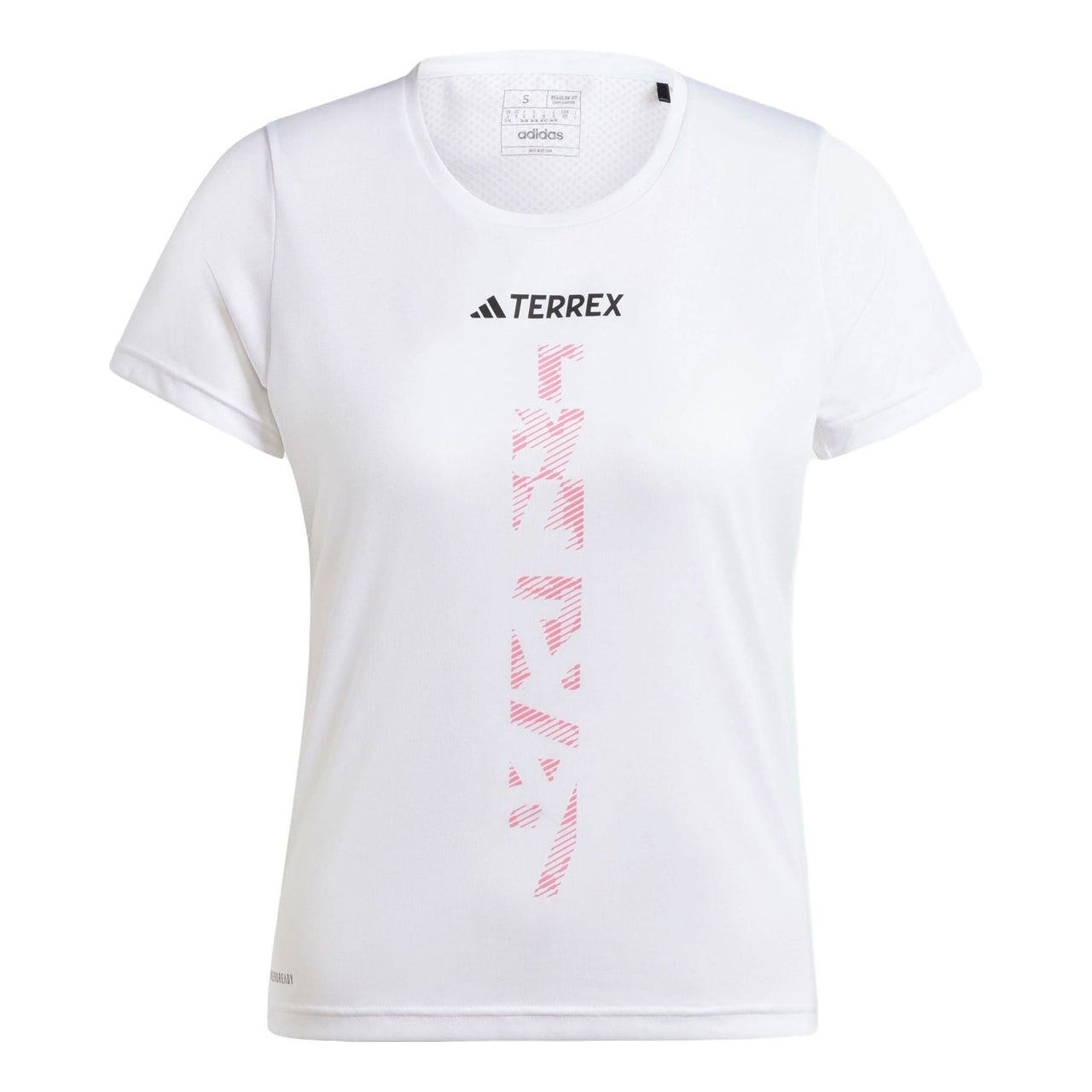 (WMNS) adidas Terrex Agravic Trail T-shirt Asia Sizing 'White Pink' JJ4735