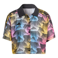 (WMNS) adidas Tiro Print Mesh Summer Football Shirt Asia Sizing 'Black Multi-Color' IQ4815