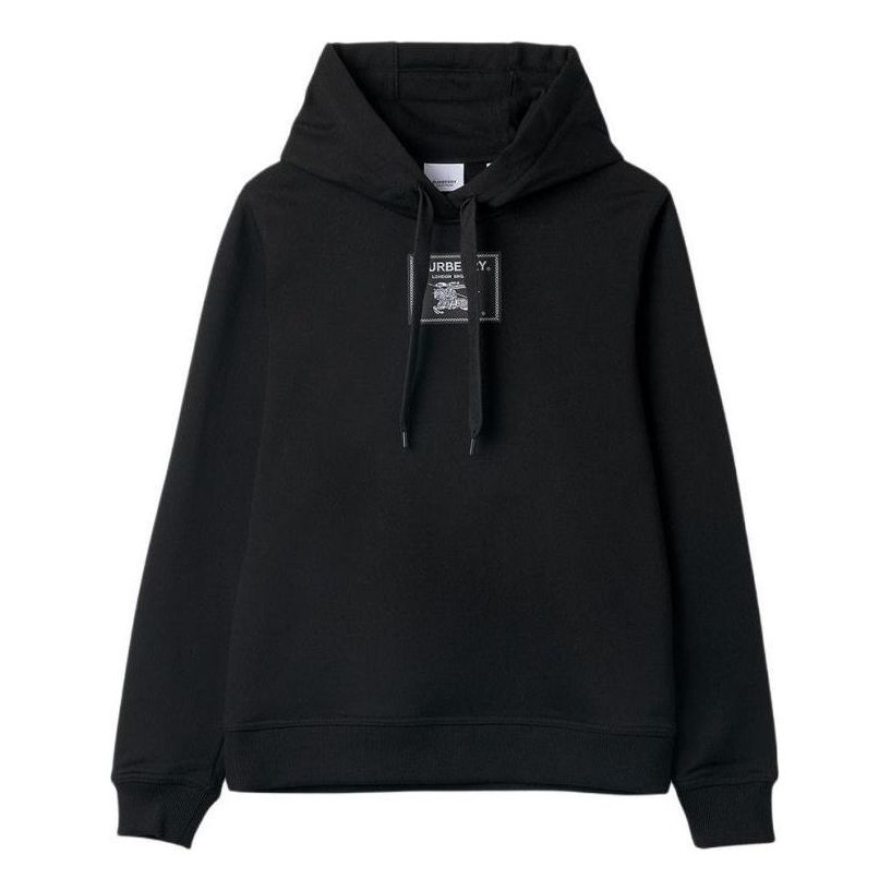 (WMNS) Burberry Prosum Label Hoodie 'Black' 8063475