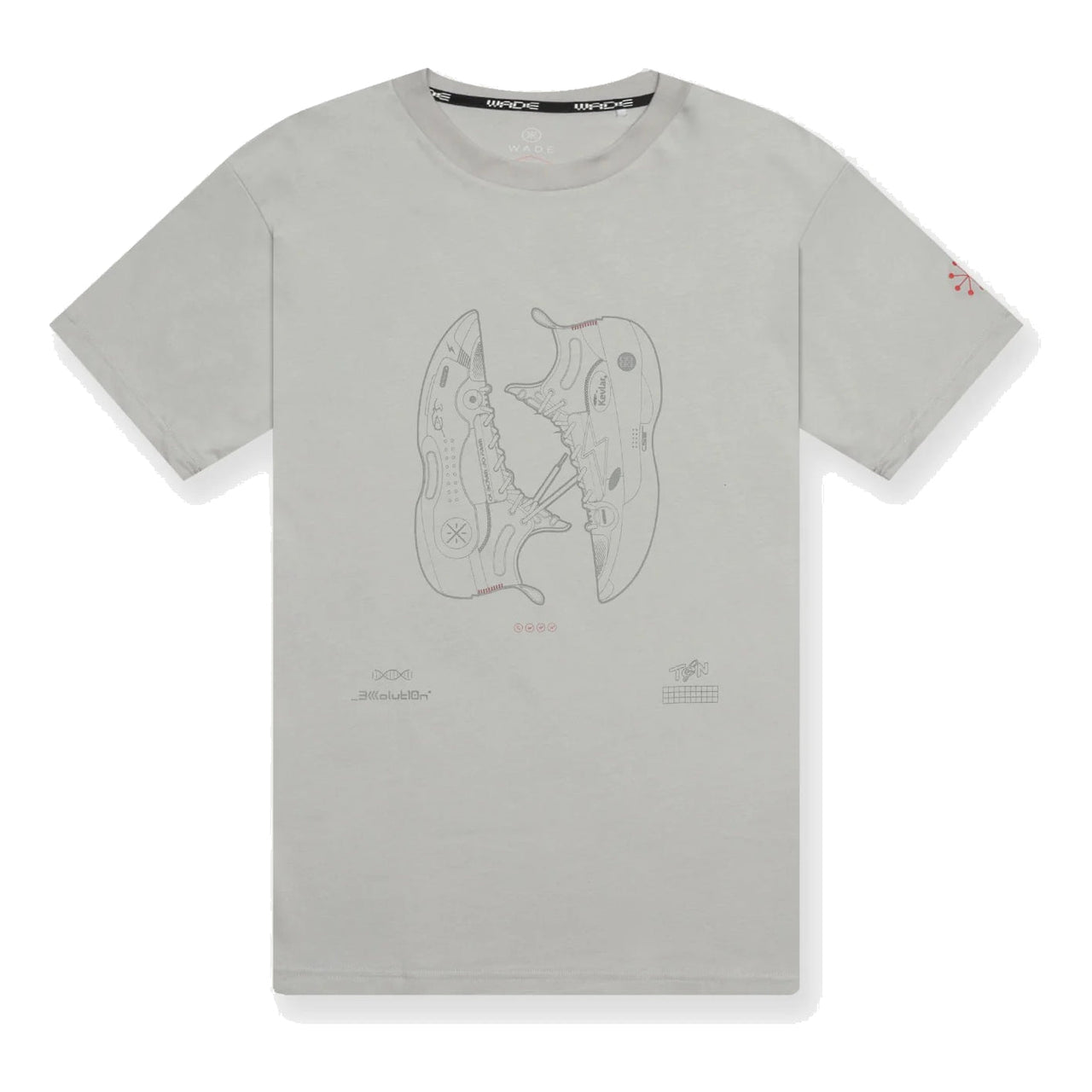 Li-Ning Way Of Wade Shoes Graphic T-shirt 'Grey' AHSSA45-1