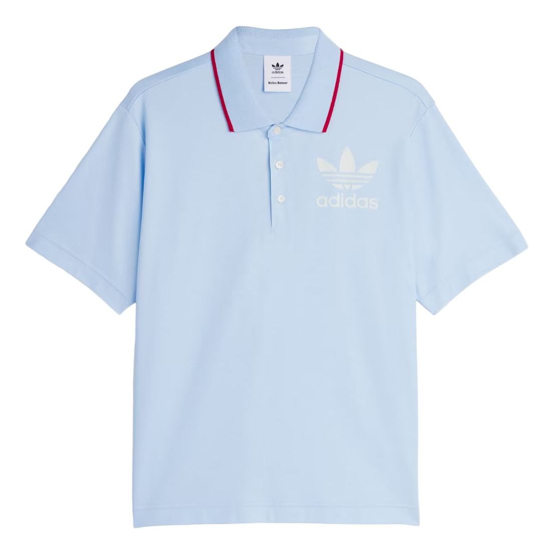 adidas x Wales Bonner Short Sleeve Polo Shirt 'Glow Blue' JJ2943