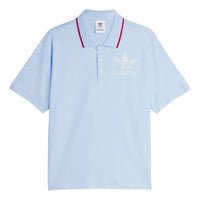 adidas x Wales Bonner Short Sleeve Polo Shirt 'Glow Blue' JJ2943
