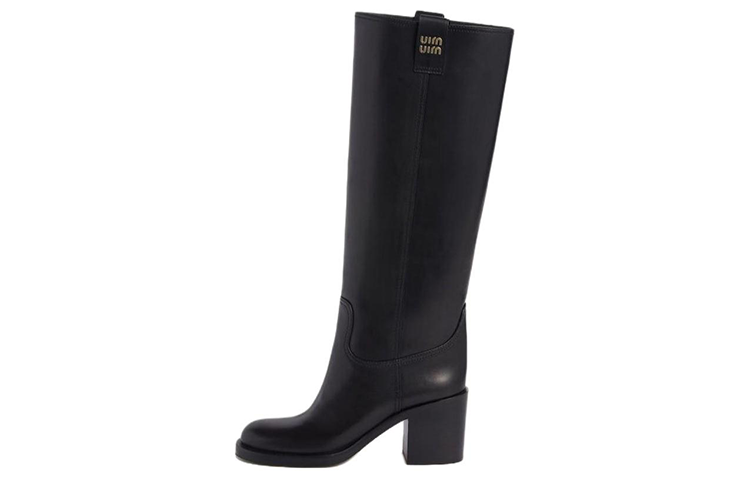 MIU MIU Knee-high Boots 7.5cm Women's Black