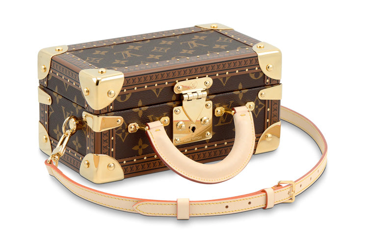 LOUIS VUITTON Coated Canvas Handbag Shoulder Bag Crossbody Bag Hard Case Unisex Brown
