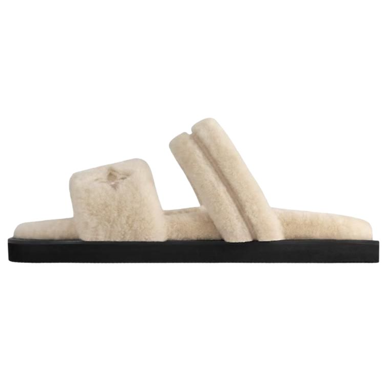 LOUIS VUITTON Sunset Painted Series Slide Slippers Women's Beige