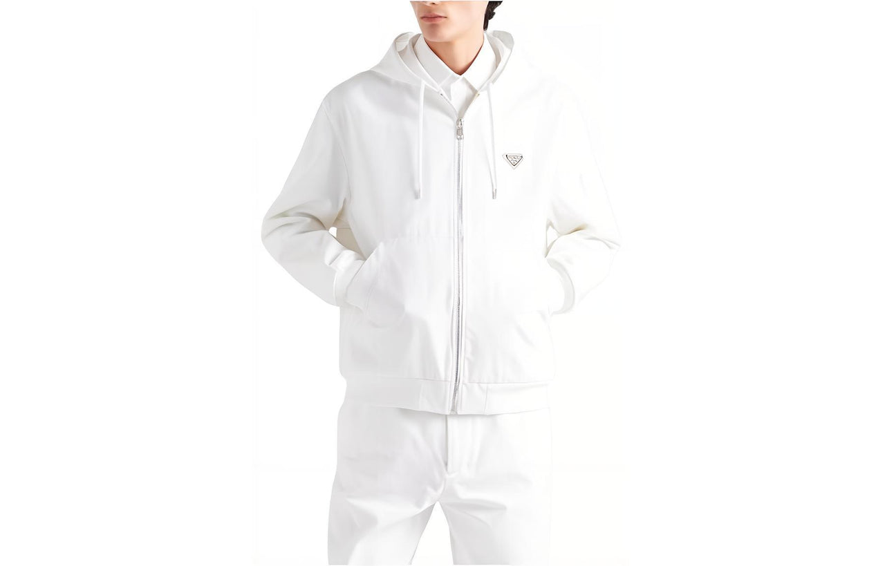 PRADA Triangle-logo Zip-up Hoodie