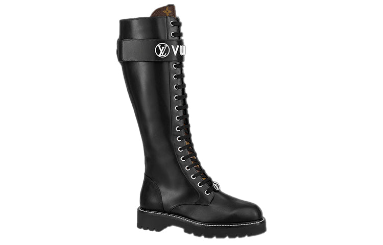LOUIS VUITTON Territory Flat High Ranger Boots 'Black' Women's
