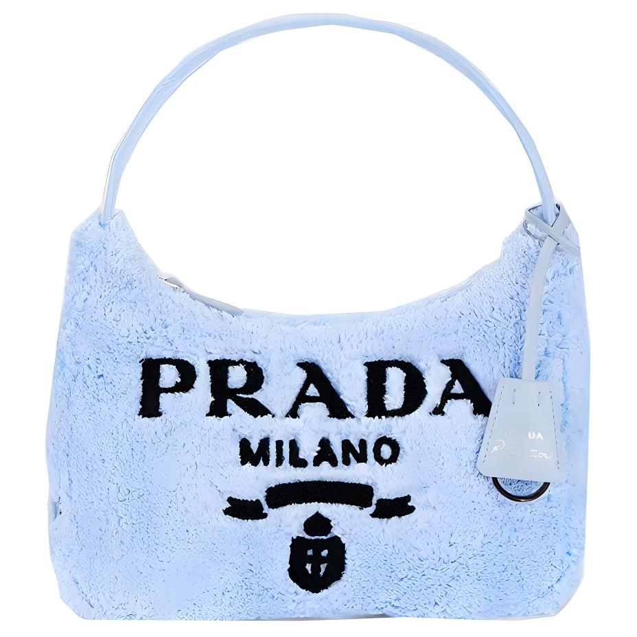 PRADA Re Edition 2000 Soft Terry Fabric Shoulder Bag, Hobo Bag, Handbag Mini Women's