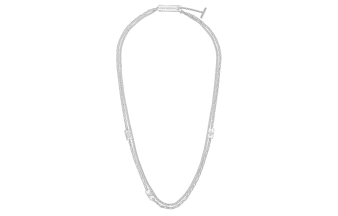 LOUIS VUITTON Metal Necklaces Men's Silver