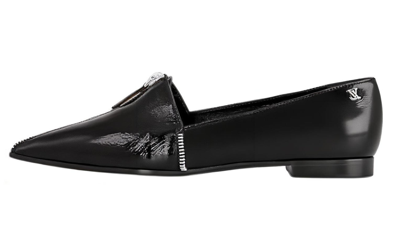 LOUIS VUITTON Zippy Casual Single Shoes Women's Black