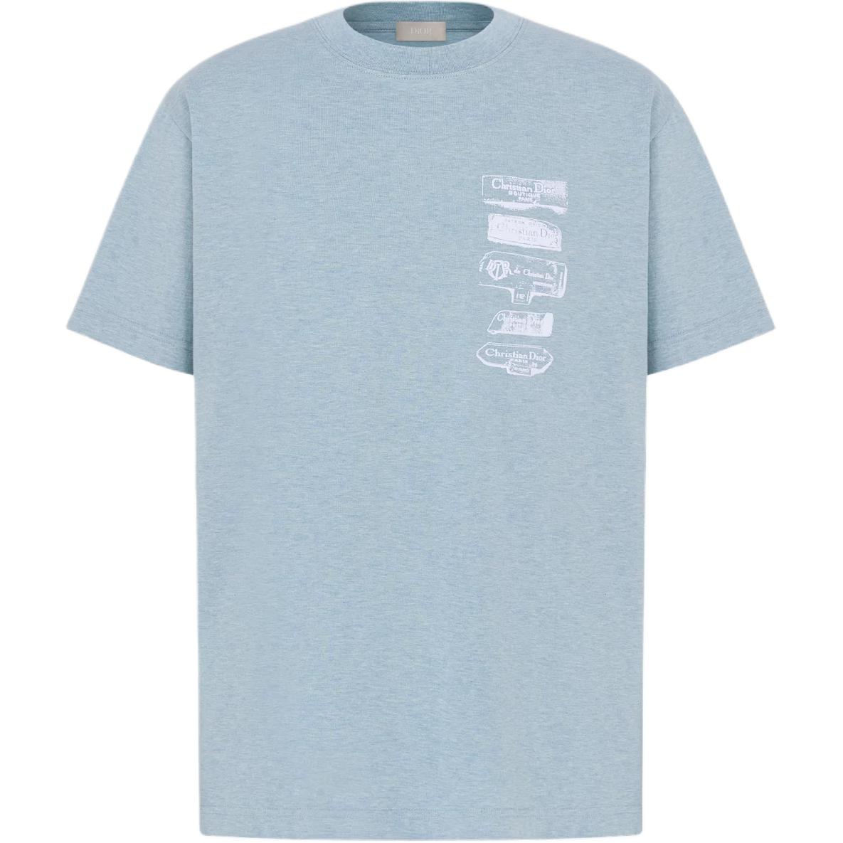 DIOR T-Shirts Men Blue