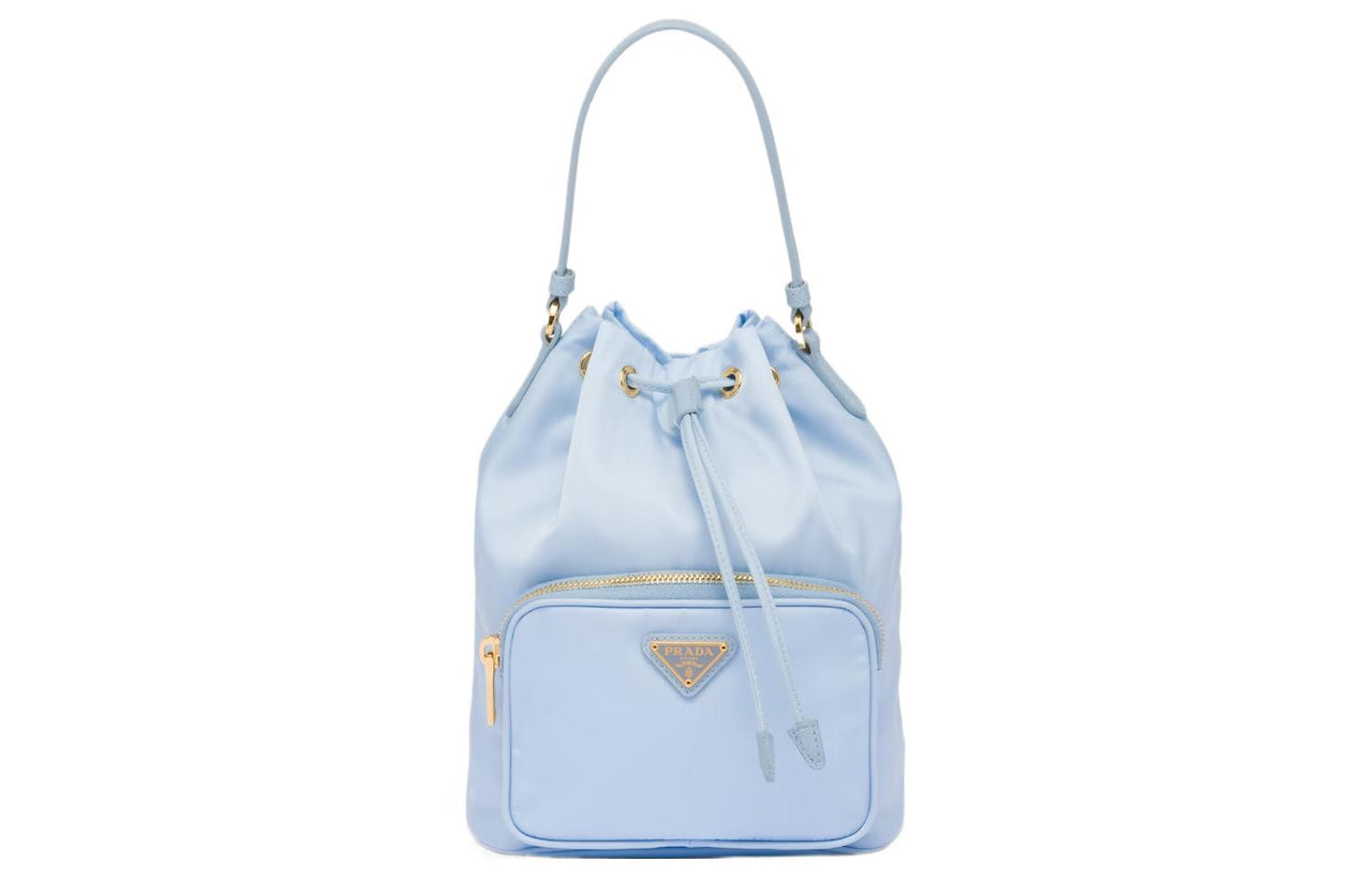 PRADA Nylon Bucket Bags Handbags Regular Women's Blue