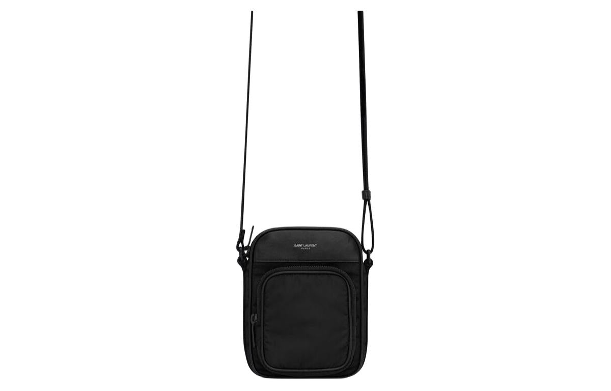 SAINT LAURENT City Nylon Camera Bag, Crossbody Bag, Shoulder Bag Mini Men's Black