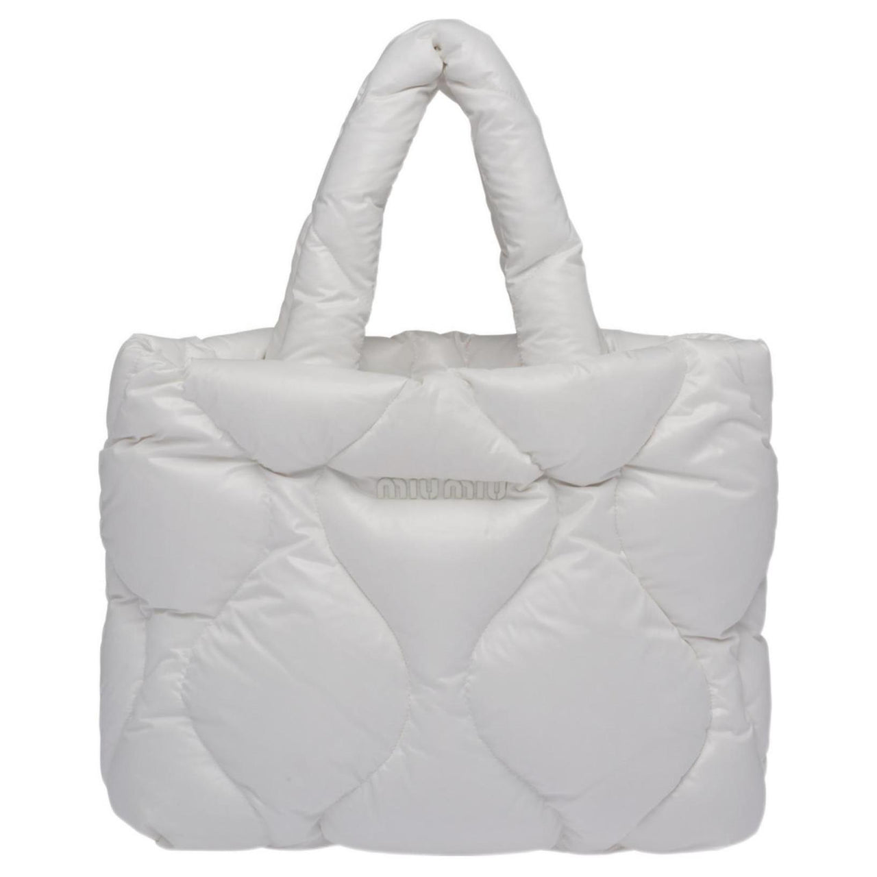 MIU MIU Fabric Tote Bag, Shopping Bag, Shoulder Bag, Handbag Women's White