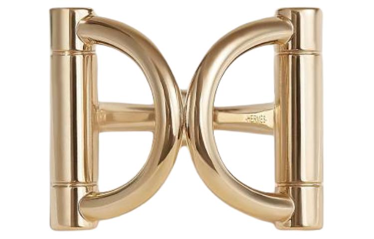 HERMES Faux Copper Wire Bow Tie Women's Gold